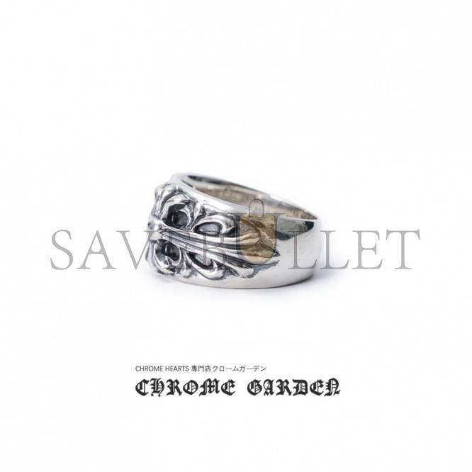 CHROME HEARTS FLORAL CROSS RING