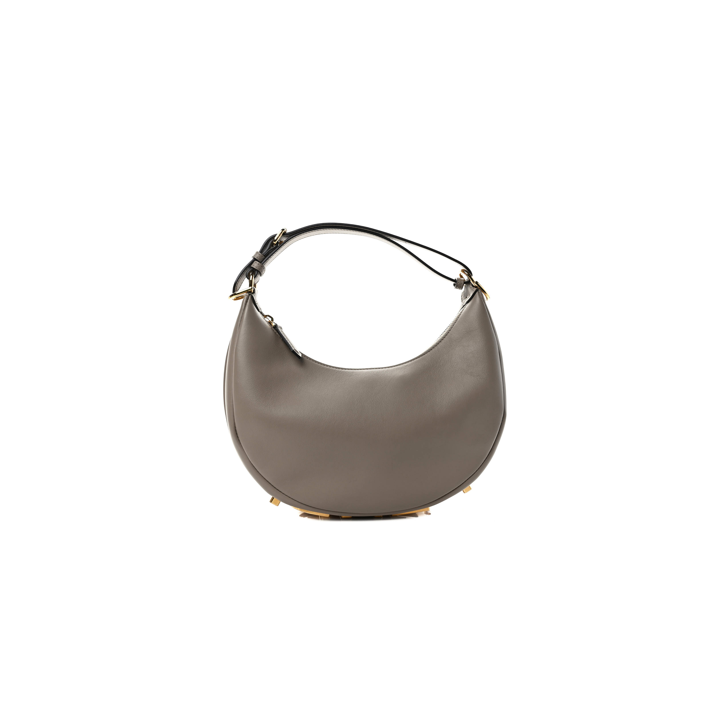 FENDI VITELLO GRACE MATTE SMALL FENDIGRAPHY HOBO BAG TORTORA (27*23*9cm)