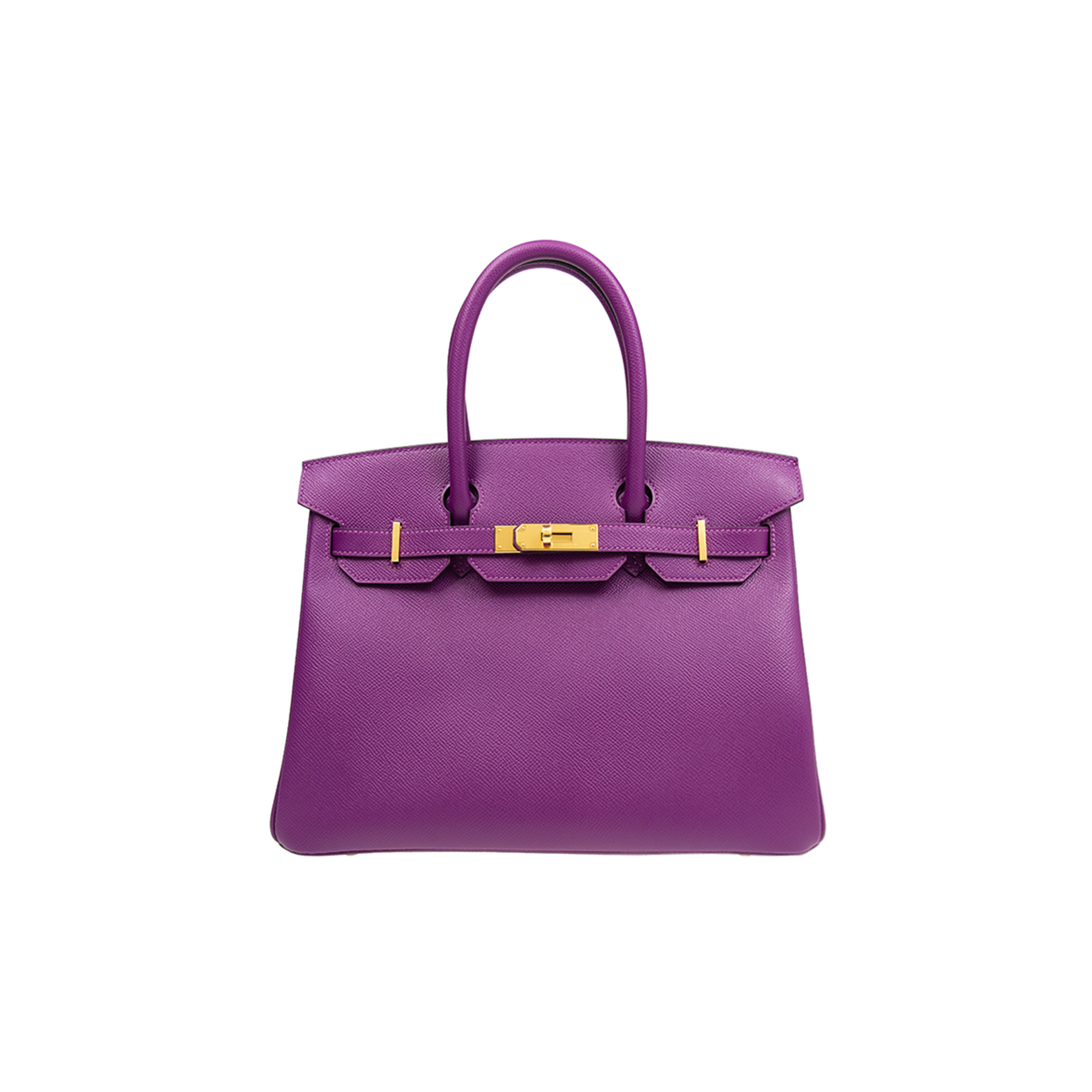 HERMES BIRKIN 30 TOGO LEATHER ANEMONE PURPLE GOLD BUCKLE BAG BK30P9EPGP (30*23*15cm)