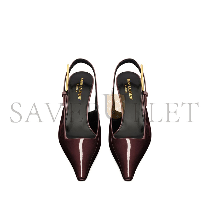 YSL LEE SLINGBACK PUMPS IN PATENT LEATHER 799704AAAPQ2226