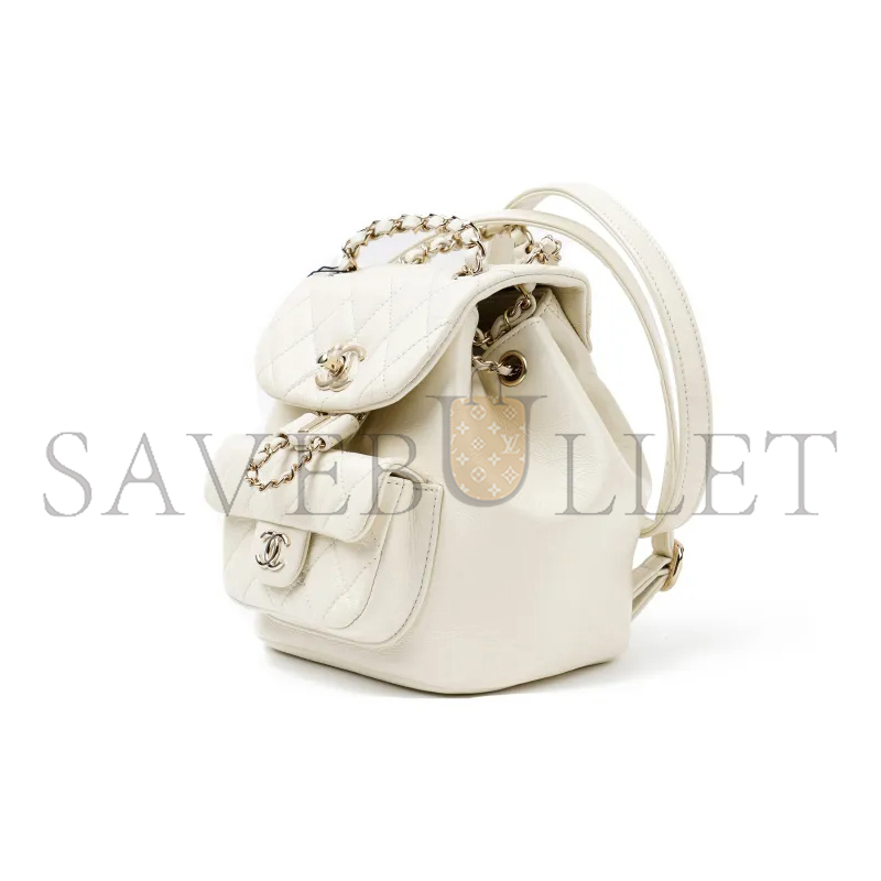 CHANEL BACKPACK WHITE AS2908 B07122 (18*18.5*12cm)