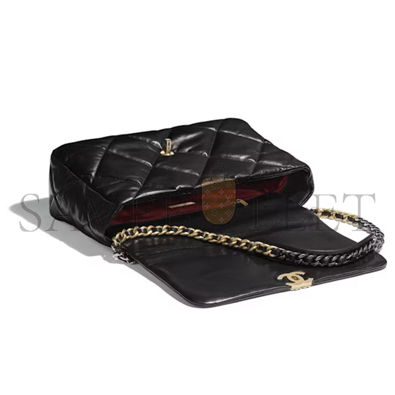 CHANEL 19 BAG MAXI BLACK AS1161 B02875 94305 (36*25*11cm)