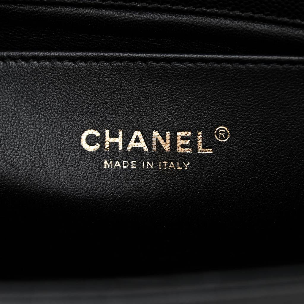 CHANEL CAVIAR QUILTED MEDIUM BOY FLAP BLACK ROSE GOLD HARDWARE (25*15*9cm)