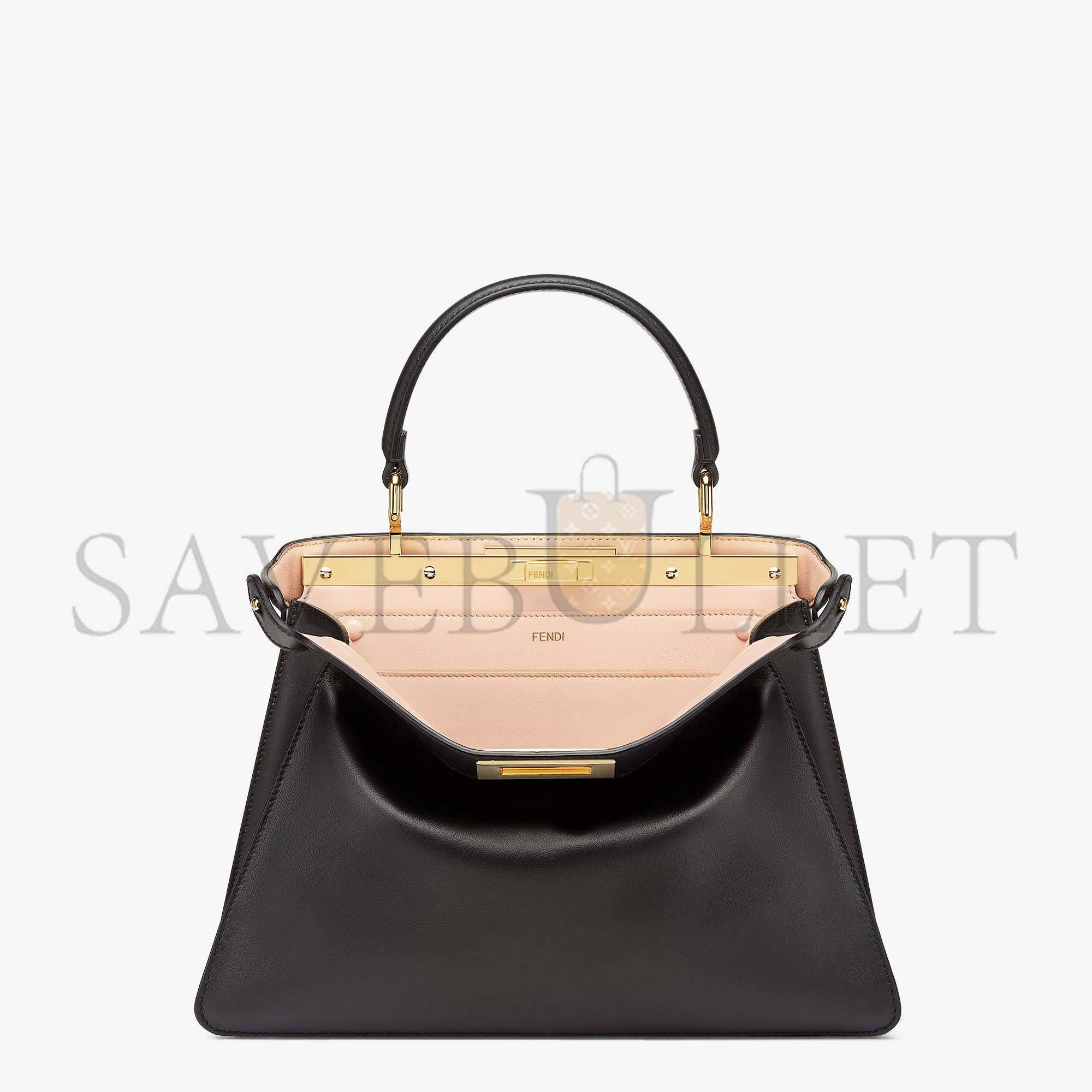 FENDI PEEKABOO ISEEU MEDIUM - ROSE BLACK LEATHER BAG 8BN321A6V3F1CJZ (33.5*25.5*13cm)