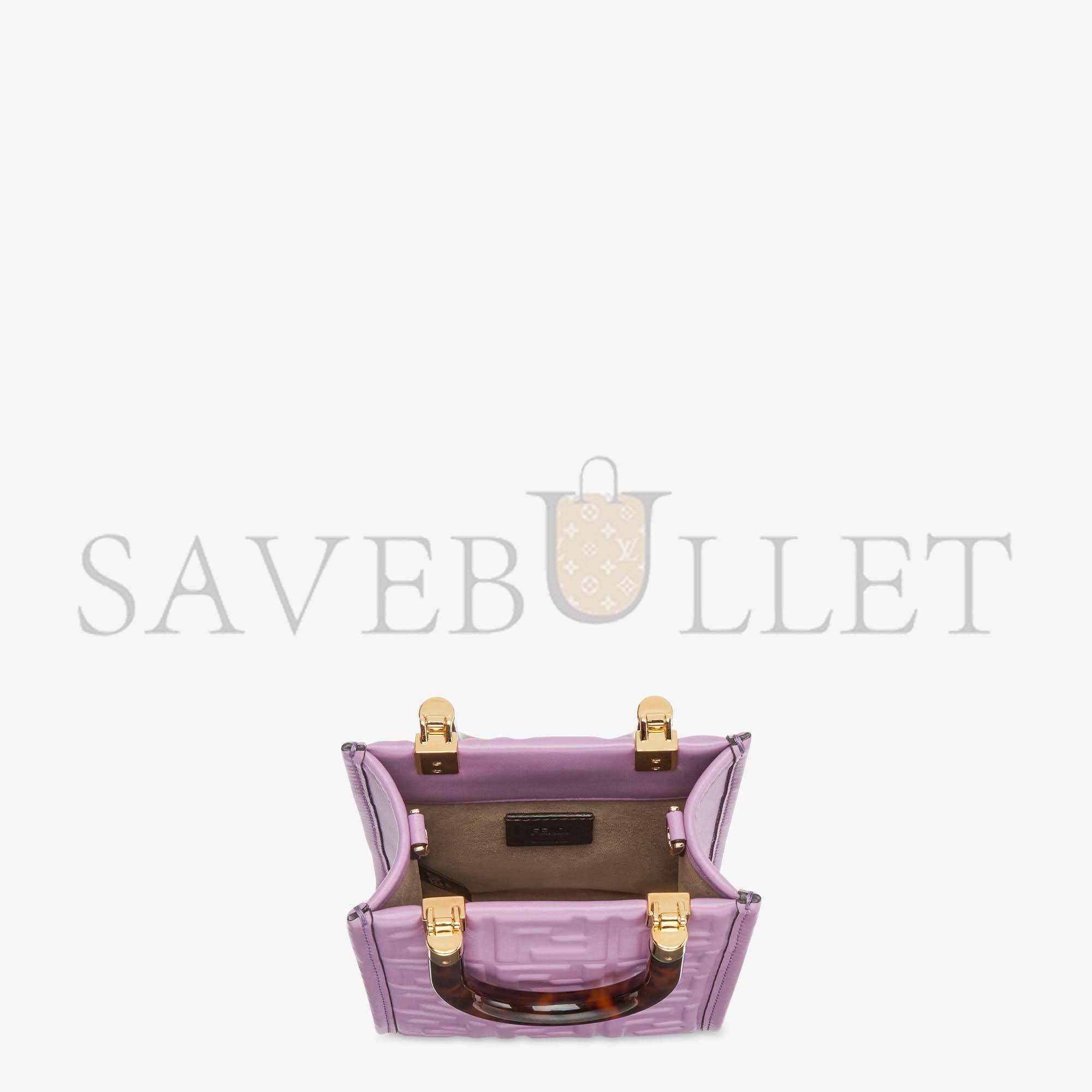 FENDI MINI SUNSHINE SHOPPER - PURPLE LEATHER MINI-BAG 8BS051AMCIF1JCO (18*13*6.5cm)