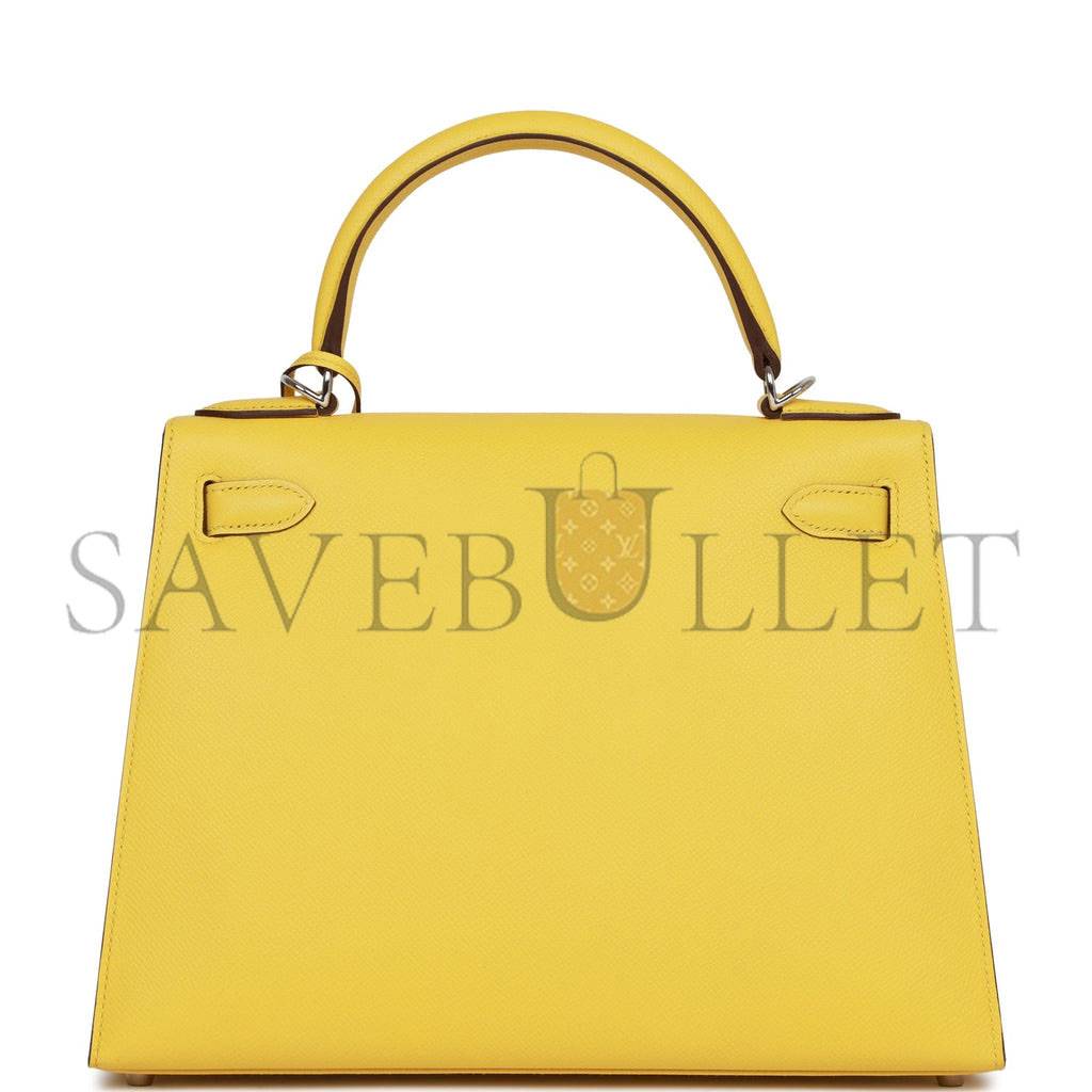 HERMES KELLY SELLIER 28 JAUNE DE NAPLES EPSOM PALLADIUM HARDWARE (28*22*10cm)