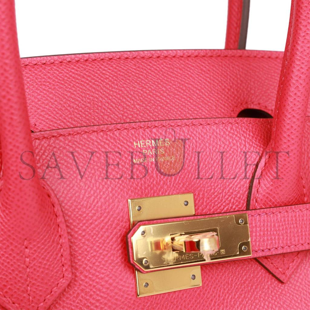 HERMES BIRKIN 30 ROSE EXTREME EPSOM GOLD HARDWARE (30cm)