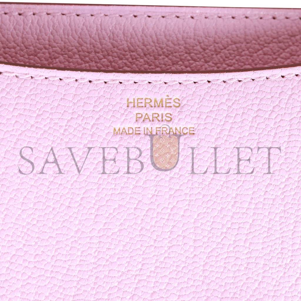 HERMES CONSTANCE 18 MAUVE SYLVESTRE CHEVRE ROSE GOLD HARDWARE (18cm)