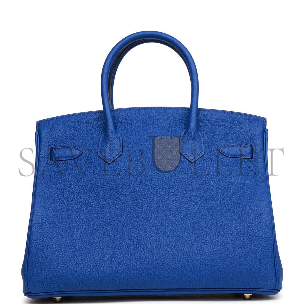 HERMES BIRKIN 30 BLEU ROYAL TOGO GOLD HARDWARE (30cm)