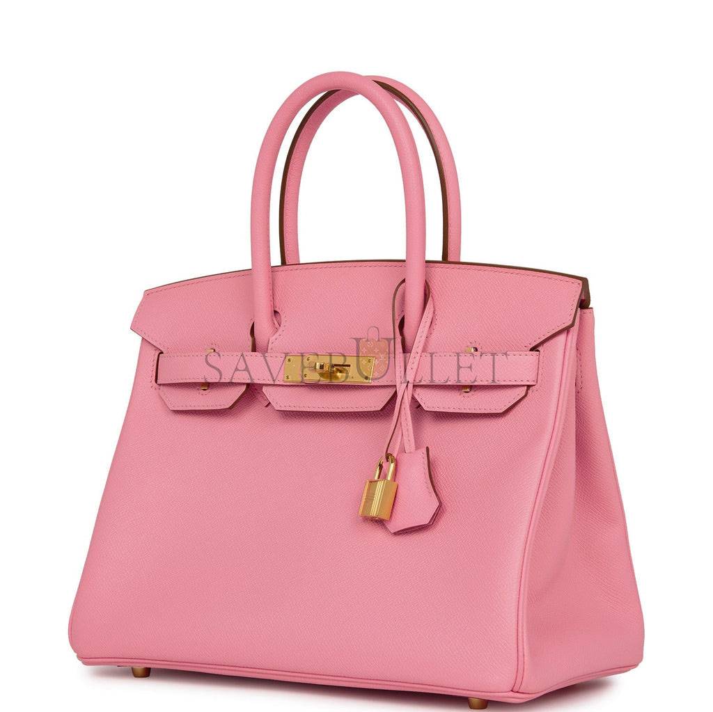 HERMES BIRKIN 30 ROSE CONFETTI EPSOM GOLD HARDWARE (30cm)