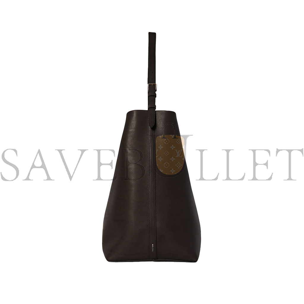 THE ROW LARGE NS SHOULDER BAG IN LEATHER DARK BROWN W1587L72DBP (43*38*20cm)