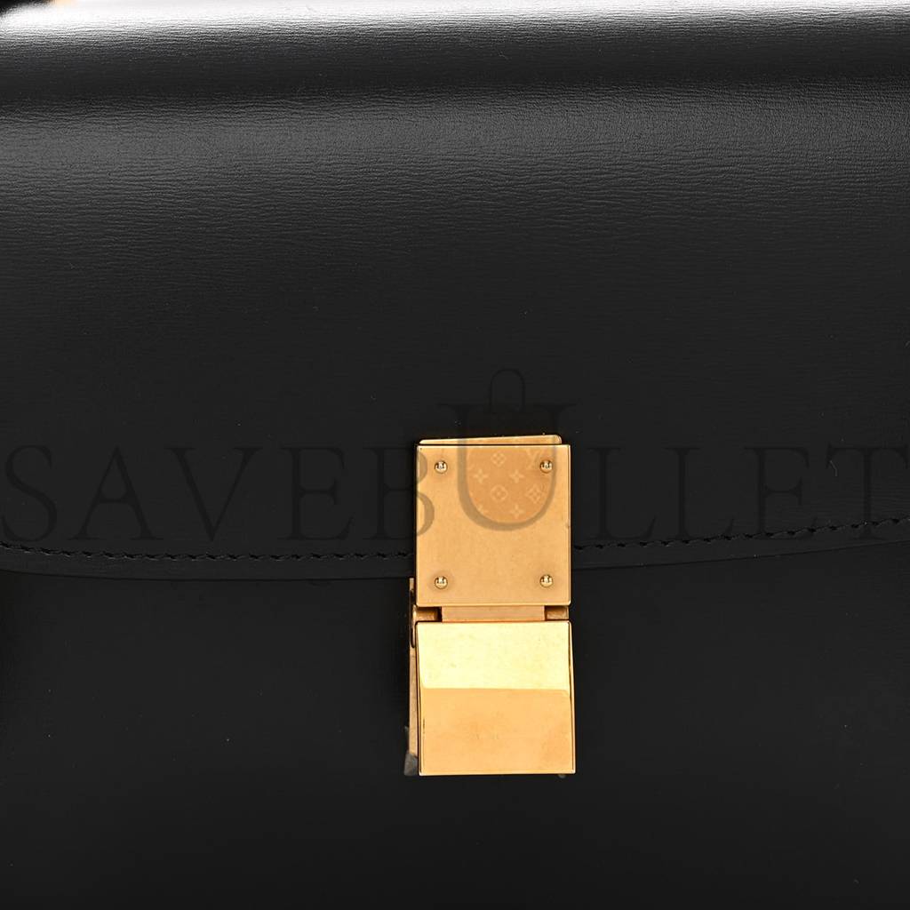 CELINE BOX CALFSKIN TEEN CLASSIC BOX FLAP BAG BLACK (18*15*6cm)