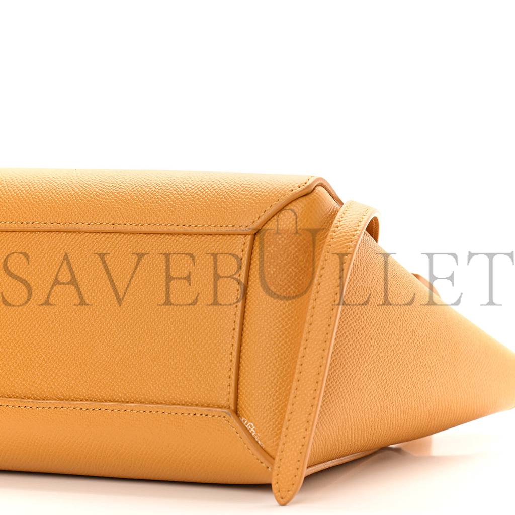 CELINE GRAINED CALFSKIN NANO BELT BAG CALENDULA (20*18*10cm)