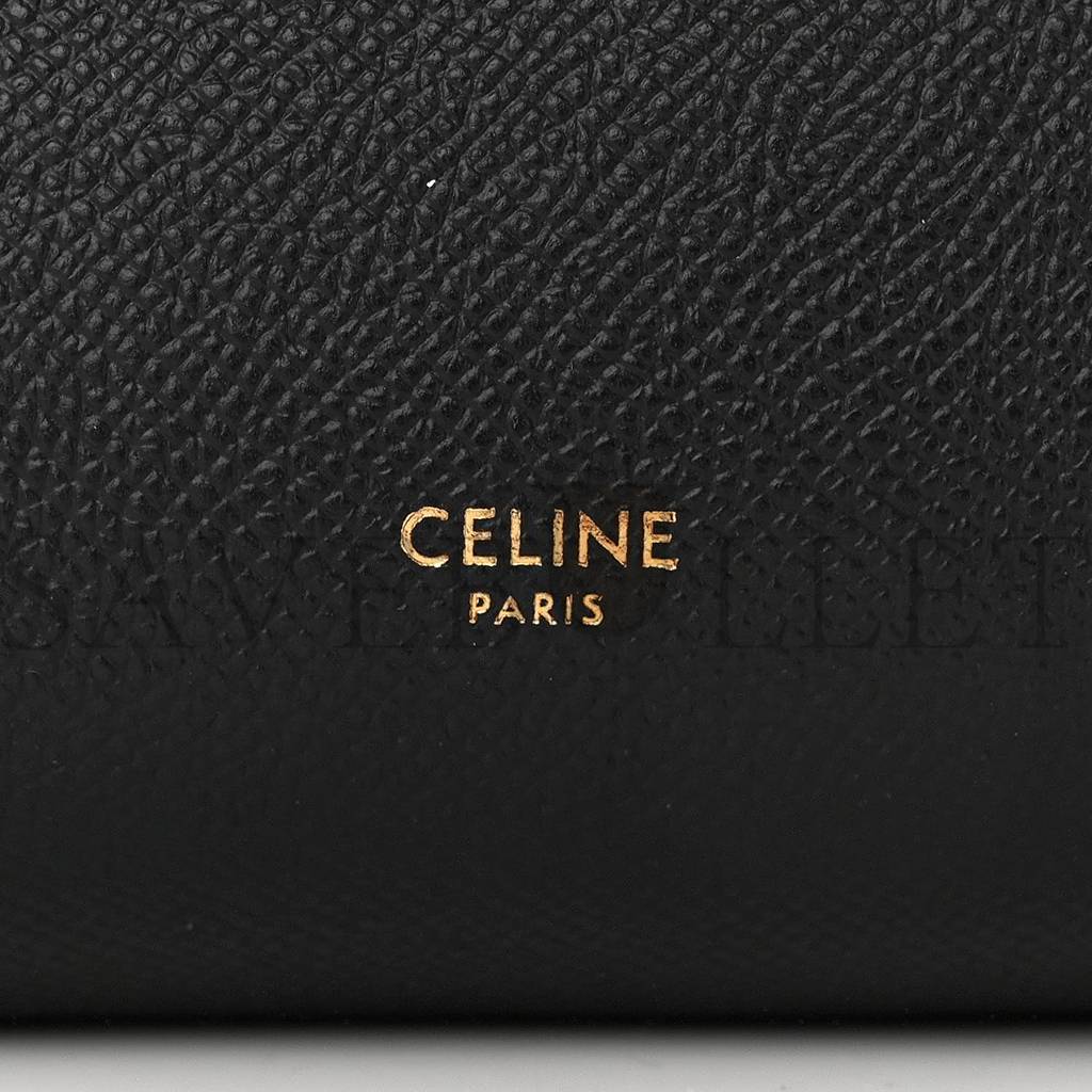 CELINE GRAINED CALFSKIN NANO BELT BAG BLACK (20*15*10cm)