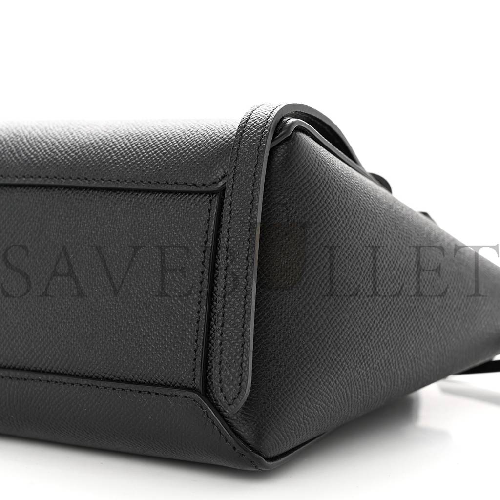 CELINE GRAINED CALFSKIN NANO BELT BAG BLACK (20*15*10cm)