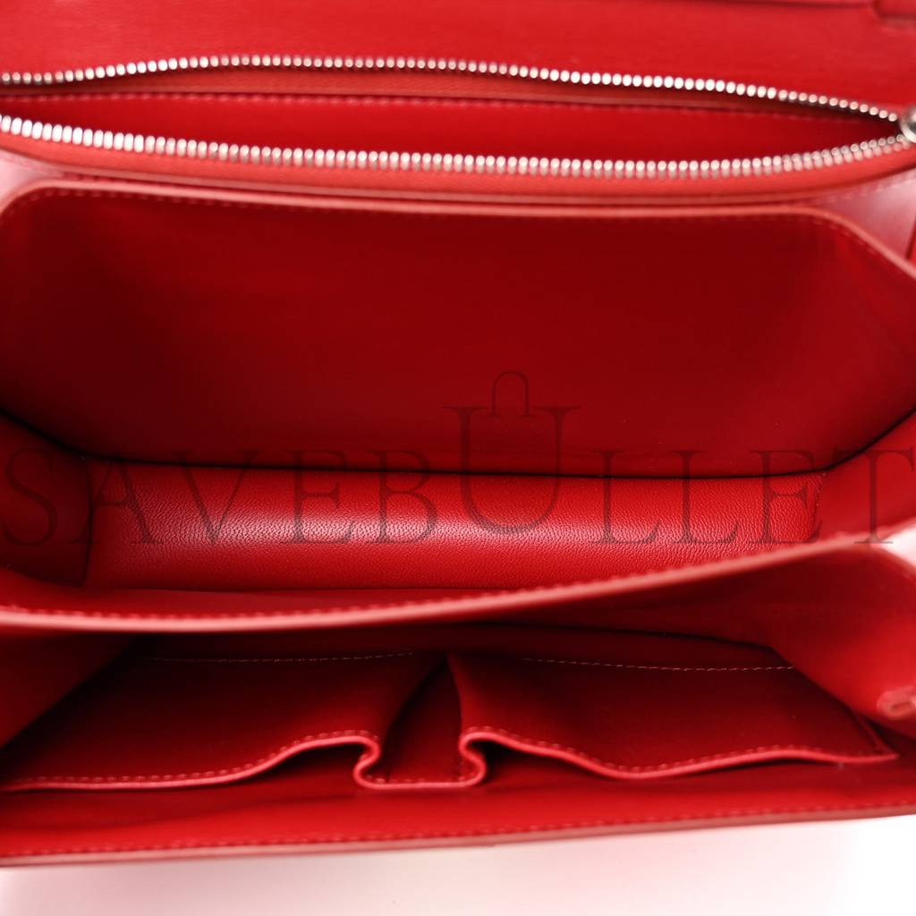 CELINE BOX CALFSKIN MEDIUM CLASSIC BOX FLAP BAG RED (23*18*6cm)