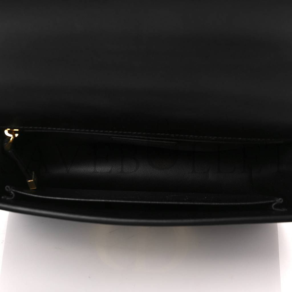 DIOR SHINY CRINKLED LAMBSKIN 30 MONTAIGNE FLAP BAG BLACK (24*18*6.4cm)